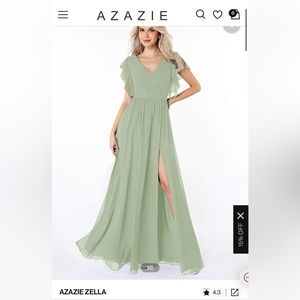 NWT Azazie bridesmaid dress dusty sage size 6